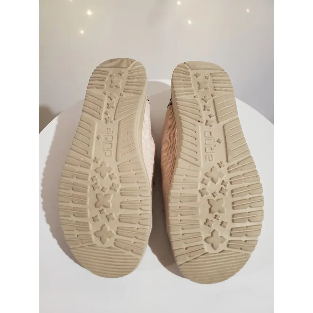 Hey Dude Wendy Funk Leo Safari Lace Up Slip On Canvas Comfort Shoes Womens 6 - Picture 9 of 10
